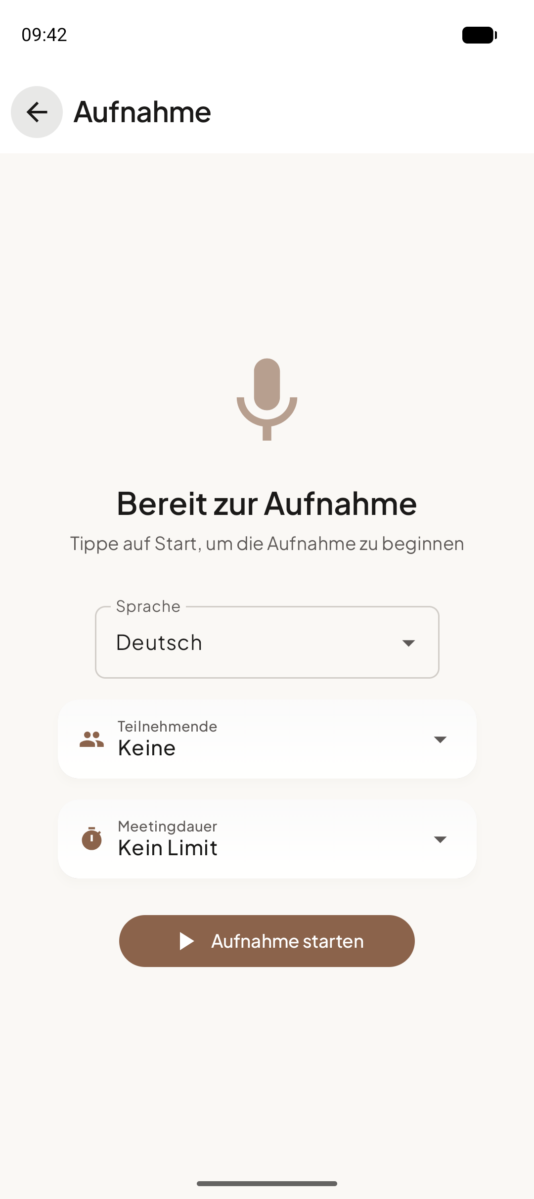 Aufnahme